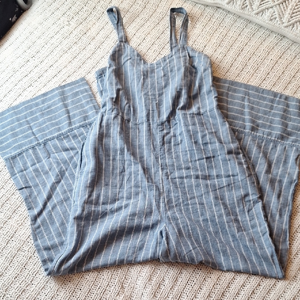 Universal Thread Blue and White Plaid Jumpsuit Size S NWT